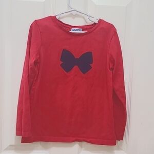Jacadi- Paris Fancy Red Longsleeves Top for a Girl Size 8A.
